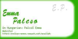 emma palcso business card